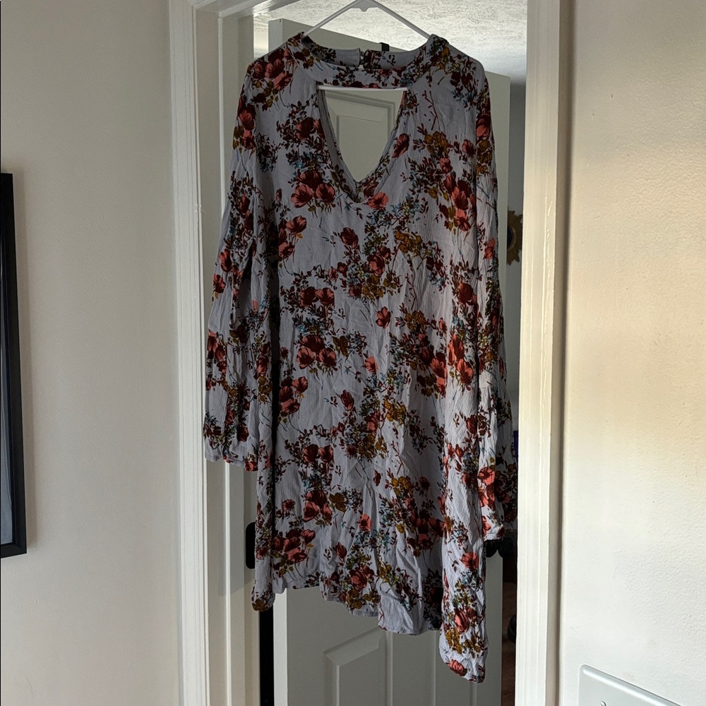 Mossimo XXL Floral Long Sleeve Dress